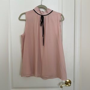 Karl Lagerfeld mock neck sleeveless blouse